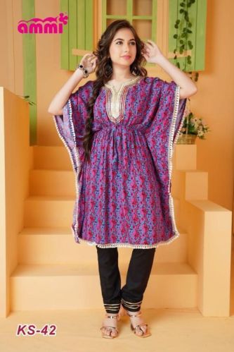 Ammi Printed Ladies Cotton Kaftan, Size : M