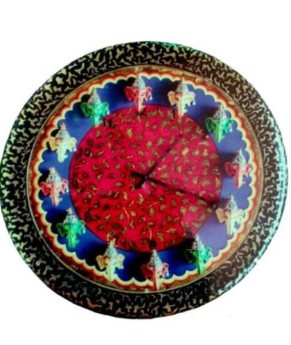 Mulit Colour Round Wooden Wall Watch, For Home, Office, Decoration, Display Type : Analog