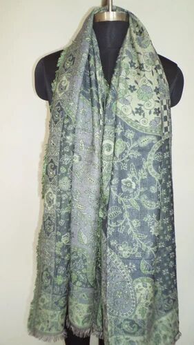 Paisley Design Jamawar Shawls, Size : 70 X 200 Cms