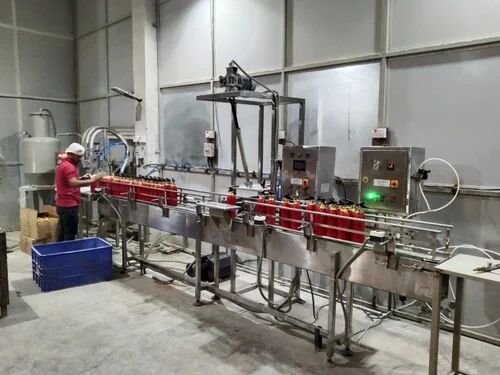 60 Hz Fire Extinguisher Filling Machine, Capacity : 600 Bottle / Hour