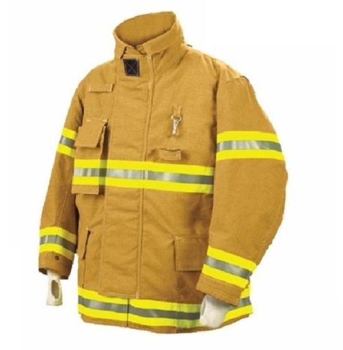 Yellow Plain Firefighter Jacket, Size : X, M, XL