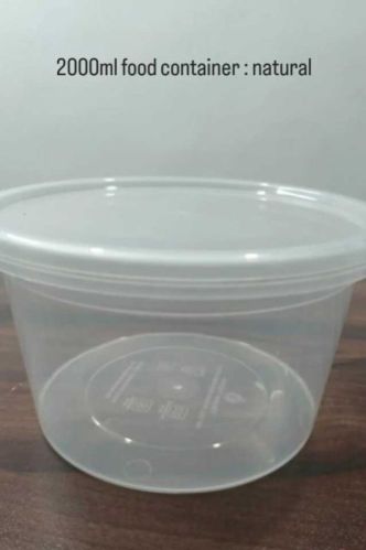 2000 Ml Transparent Reusable Plastic Food Container