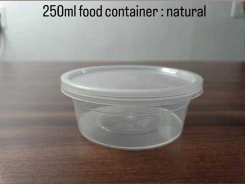 250 Ml Transparent Disposable Plastic Food Container