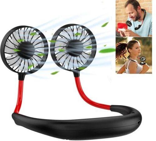 Multicolour Plastic Portable Neck Fan