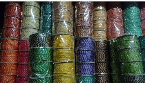 Dyed Fancy Silk Cord, Length : 18 Mitar
