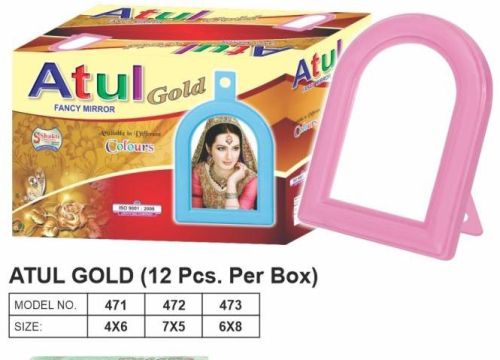 Atul Gold Plastic Table Mirror, Size : 4x6, 7x5, 6x8