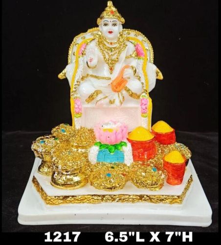 Polyresin Kuber Statue, Color : White