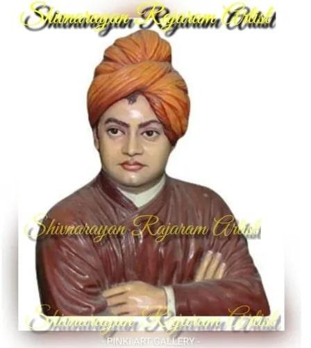 Multi Color 2 Feet Marble Swami Vivekananda Statue, For Interior Decor