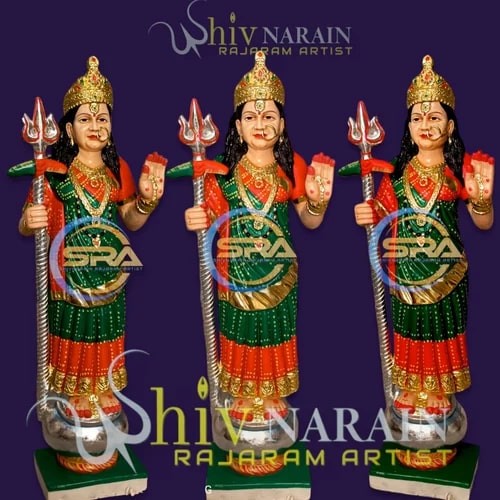 Multi Color Marble Bharat Mata Statue, For Interior Decor