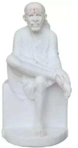 Marble White Sai Baba Statue, For Worship, Size : 25 Inch