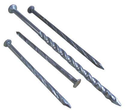 Polished Threaded Coil Nails, For Fittings, Features : Sturdy Design, Excellent Strength, Durable Finish