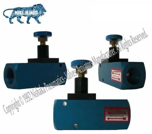 Aluminium Flow Control Valves, Valve Size : 1/8' BSP / 1/4' BSP/ 1/2' BSP