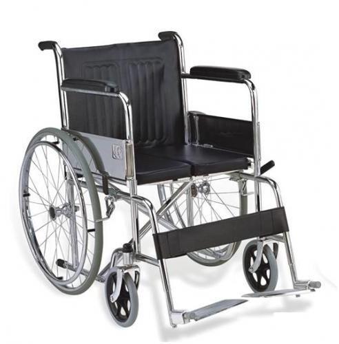 Aluminum Hospital Wheelchair, Color : Black