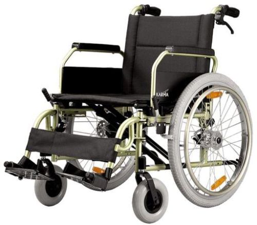 Heavy Duty Wheelchair, Feature : Detachable Swing-away Footrest, Flip-back Armrest .  