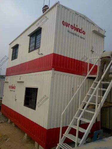 Rectangular Steel Prefabricated Office Cabin