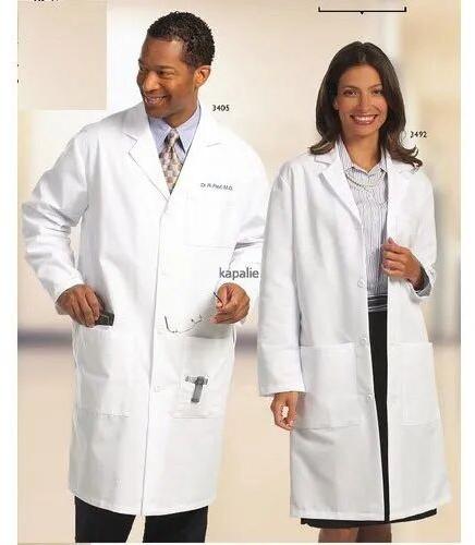 Polyester Cotton Lab Coat, Size : M