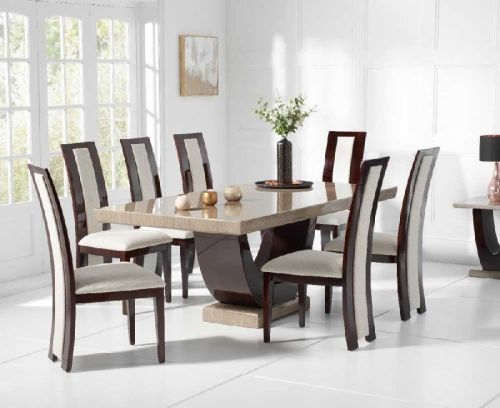 7 Seater Granite Top Dining Table Set