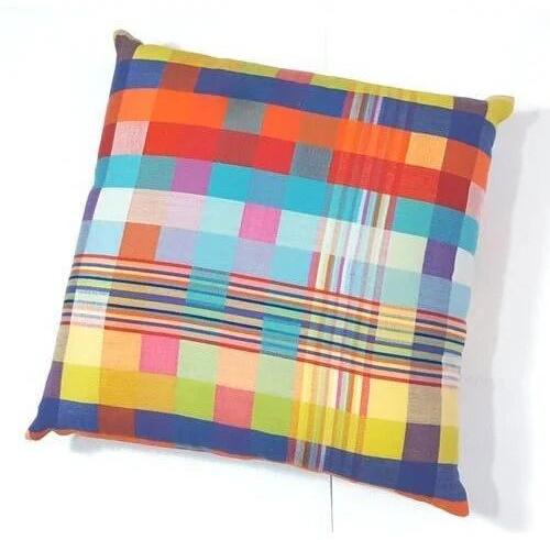 Cotton Yarn Dyed Cushion, Pattern : Checked