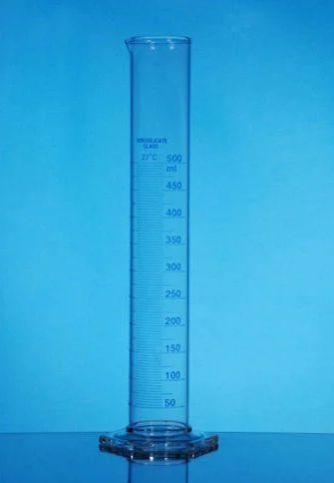 Transparent Cylindrical Borosilicate Glass Measuring Cylinder, For Laboratory, Feature : Unique Design