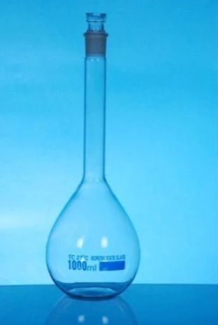 Adarsh International Borosilicate Glass Volumetric Flask, For Laboratory, Packaging Type : Box