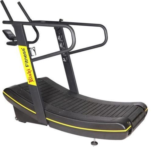 Rishi Fitness Polished Curve Treadmill, Color : Black