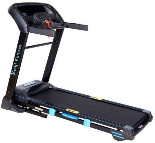 Black Rishi Fitness Polished Mild Steel Home Treadmill, Size : Standard