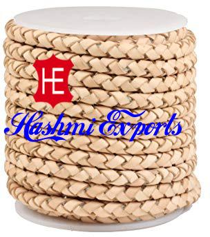 Braided Leather Cord, Size : Multiple