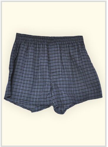 Checkered Boxer Shorts, Color : Navy Blue