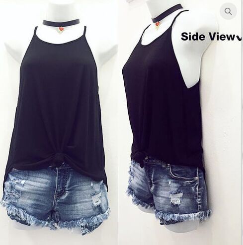 DISTRESSED DENIM SHORTS