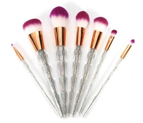 7pieces Glitter Synthetic Cosmetic Makeup Brushes