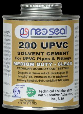 Neoseal UPVC Solvent Cements, Packaging Size : 473 Ml