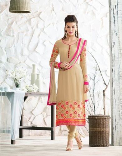 Embroidery Salwar Suit, Sleeve Type : Long Sleeve