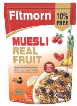 Fitmorn Cranberries Muesli Real Fruit, For Breakfast Cereal, Texture : Crunchy