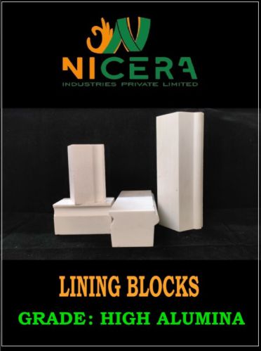 Rectangular High Alumina Lining Blocks, For Industrial, Texture : Solid