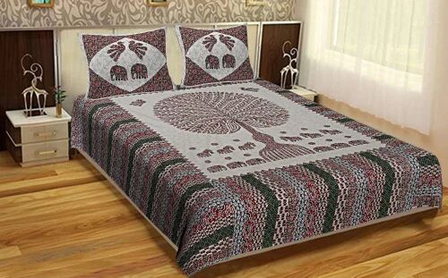 COTTON Barmeri Print Bedsheet, Size : 100*108 Inch