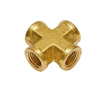 Atcab Polished Brass Forged Cross Fitting For Plumbing Pipe