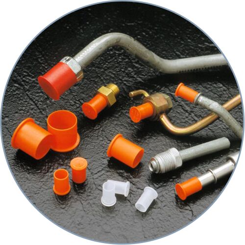Low Density Polyethylene POLY FLANGED CAPS, Packaging Type : Orange