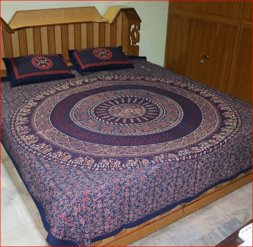 Two Pillows Designer Bed Sheet