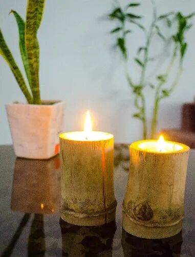 Bamboo Candle, For Party, Lighting, Decoration, Birthday, Pattern : Printed