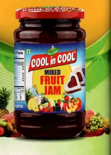 Dark Red Cool In Cool Mixed Fruit Jam, For Eating, Packaging Type : Glass Bottle