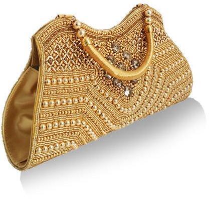 Ozo Golden Ladies Bridal Clutch