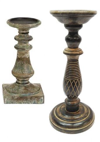 Wood Candle Holder Item, For Shiny, Pattern : Printed