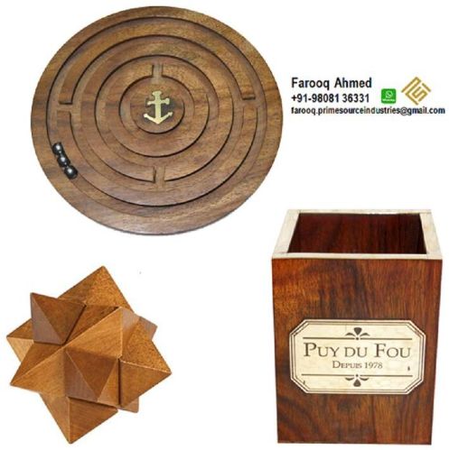 PSI Polished Wooden Games And Desktop Item, For Gifting, Size : Costomized