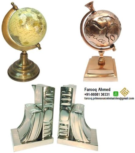 Polished Printed Metal Globe And Bookends, Size : Costomized