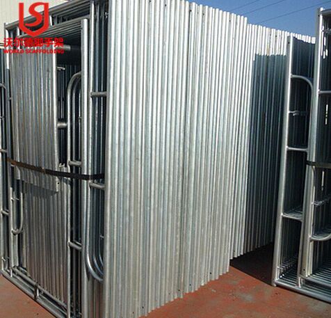 Steel Construction Pre-galvanized Ladder Frame Scaffolding