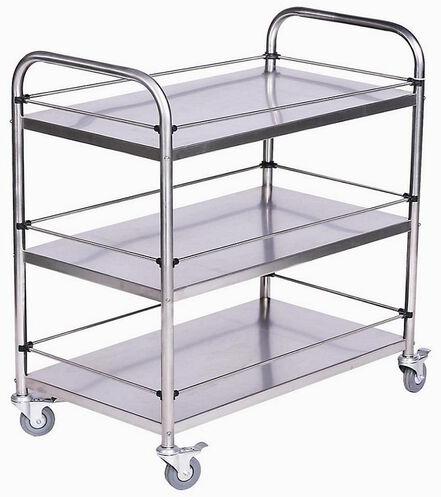 Stainless Steel Medicine Trolley, Size : 75x50x80 Cm