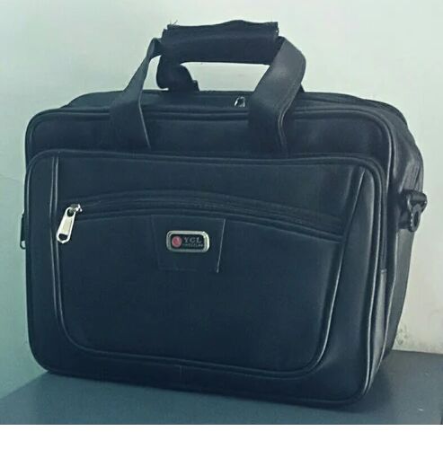 Plain Leather Office Bags, Size : 14x18 Inch