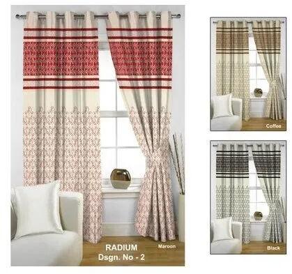 Polyester Designer Curtains, Length : 7/9 Ft