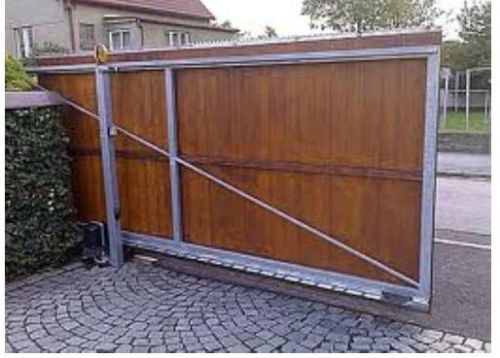 Stainless Steel Automatic Sliding Gate, For Houses, Factories, Schools, Banks, Residential Complexes.