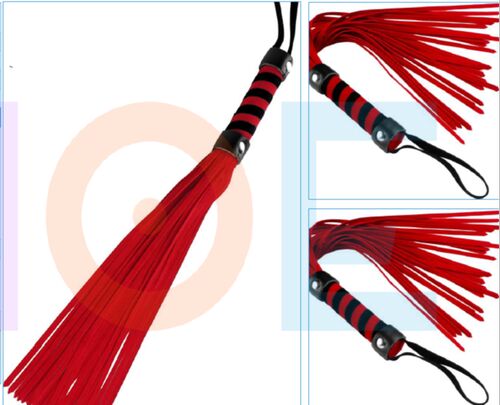 Lather Leather Fogger Whip, Color : Red, Black